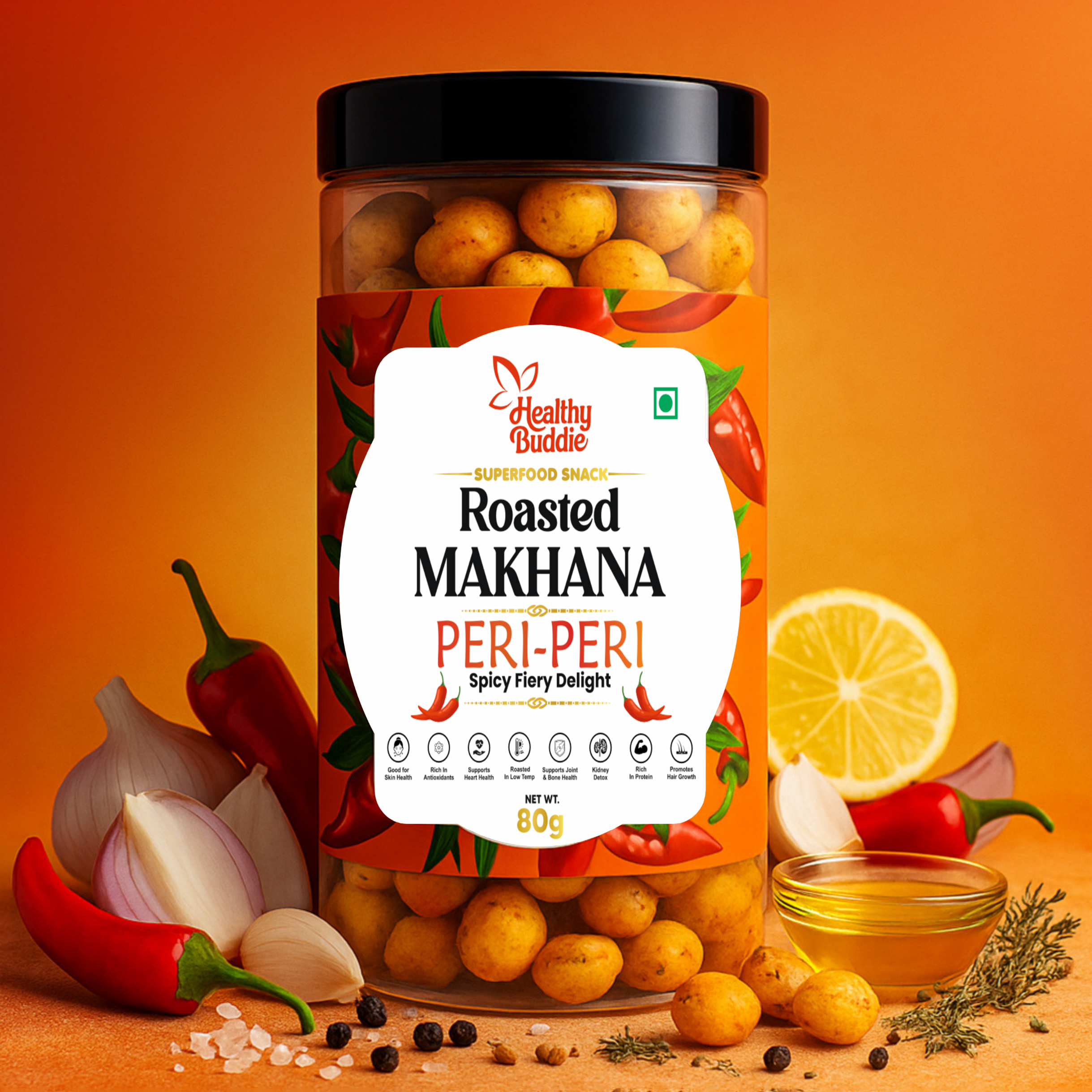 Roasted Makhana – Peri-Peri