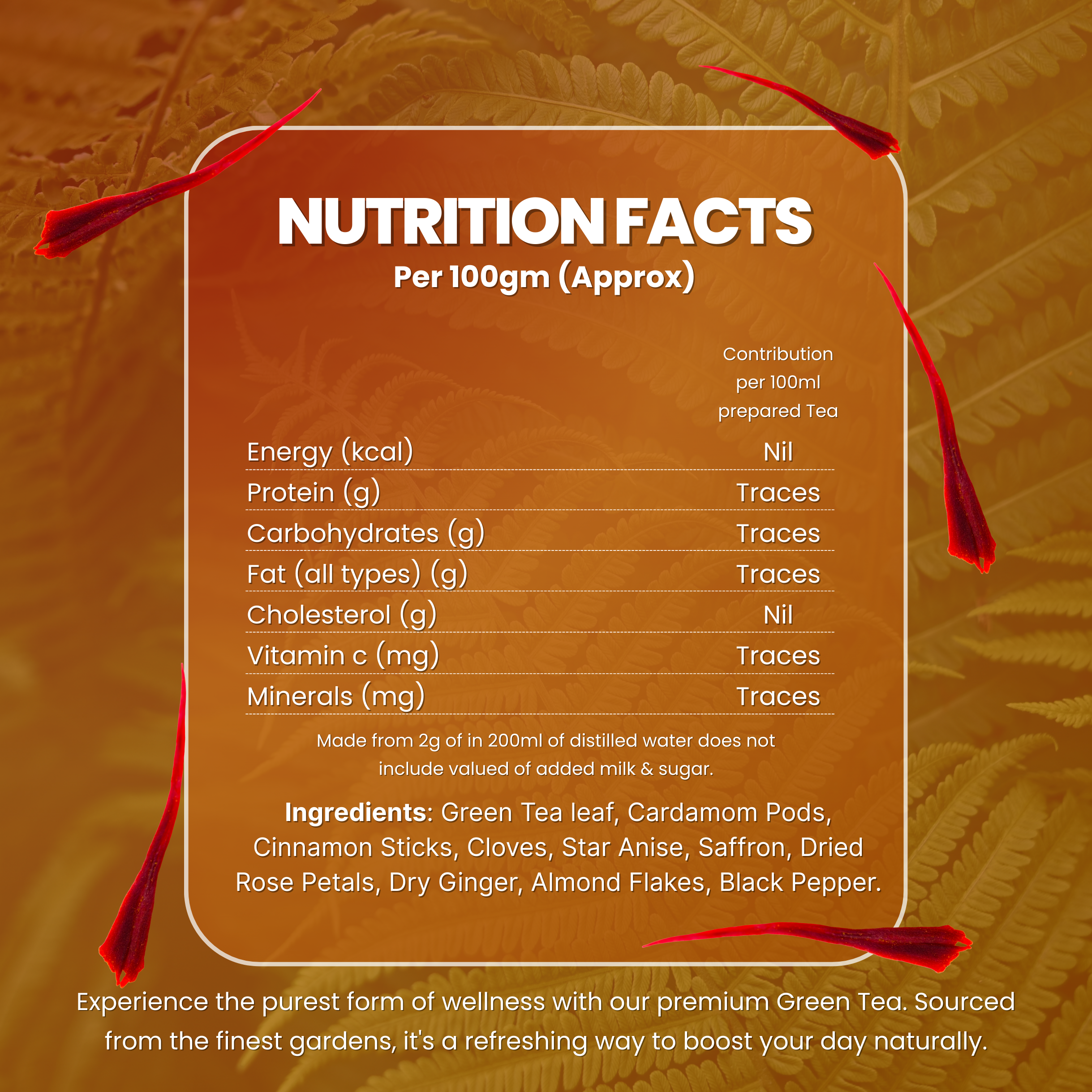 Kashmiri Kahwa With Saffron