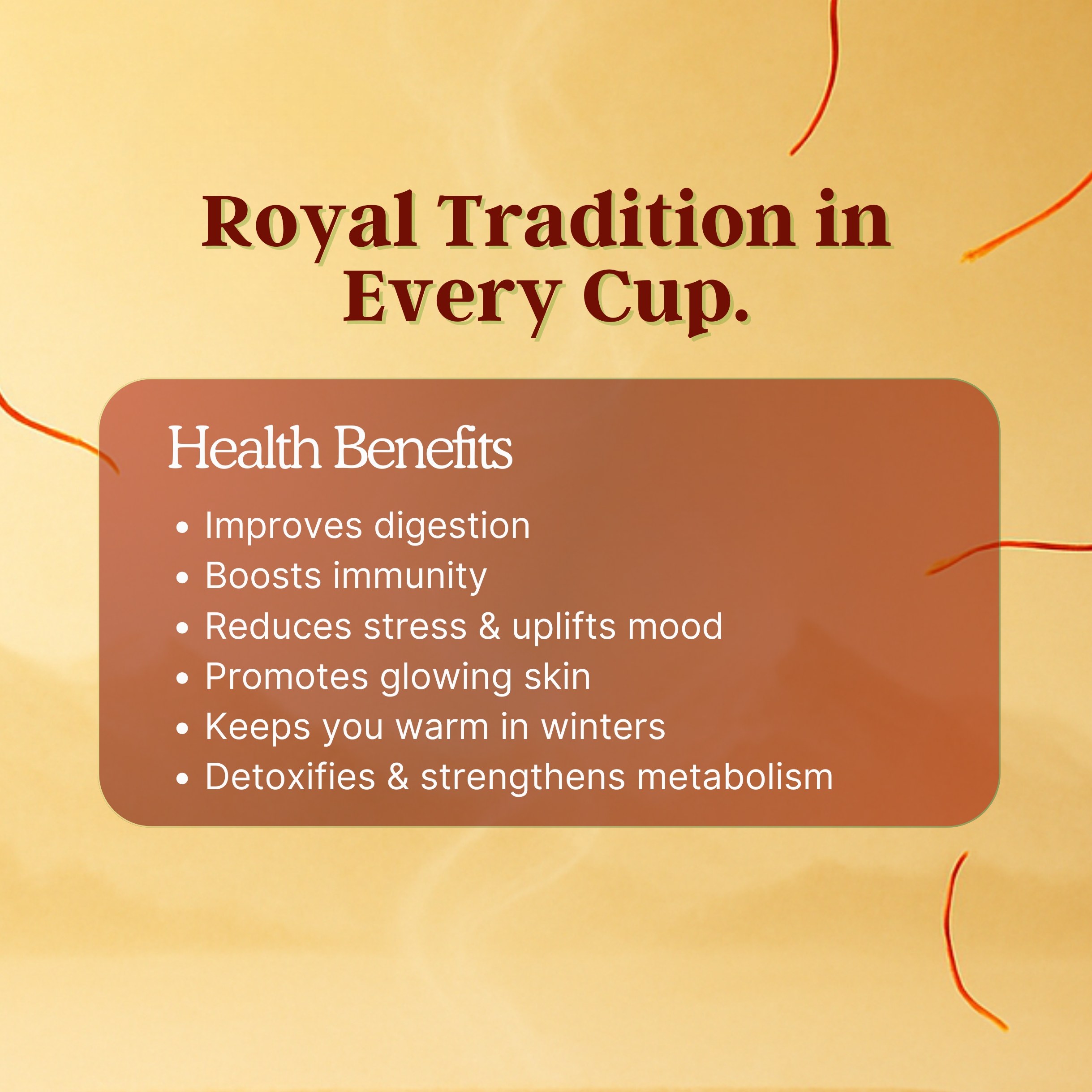 Kashmiri Kahwa With Saffron