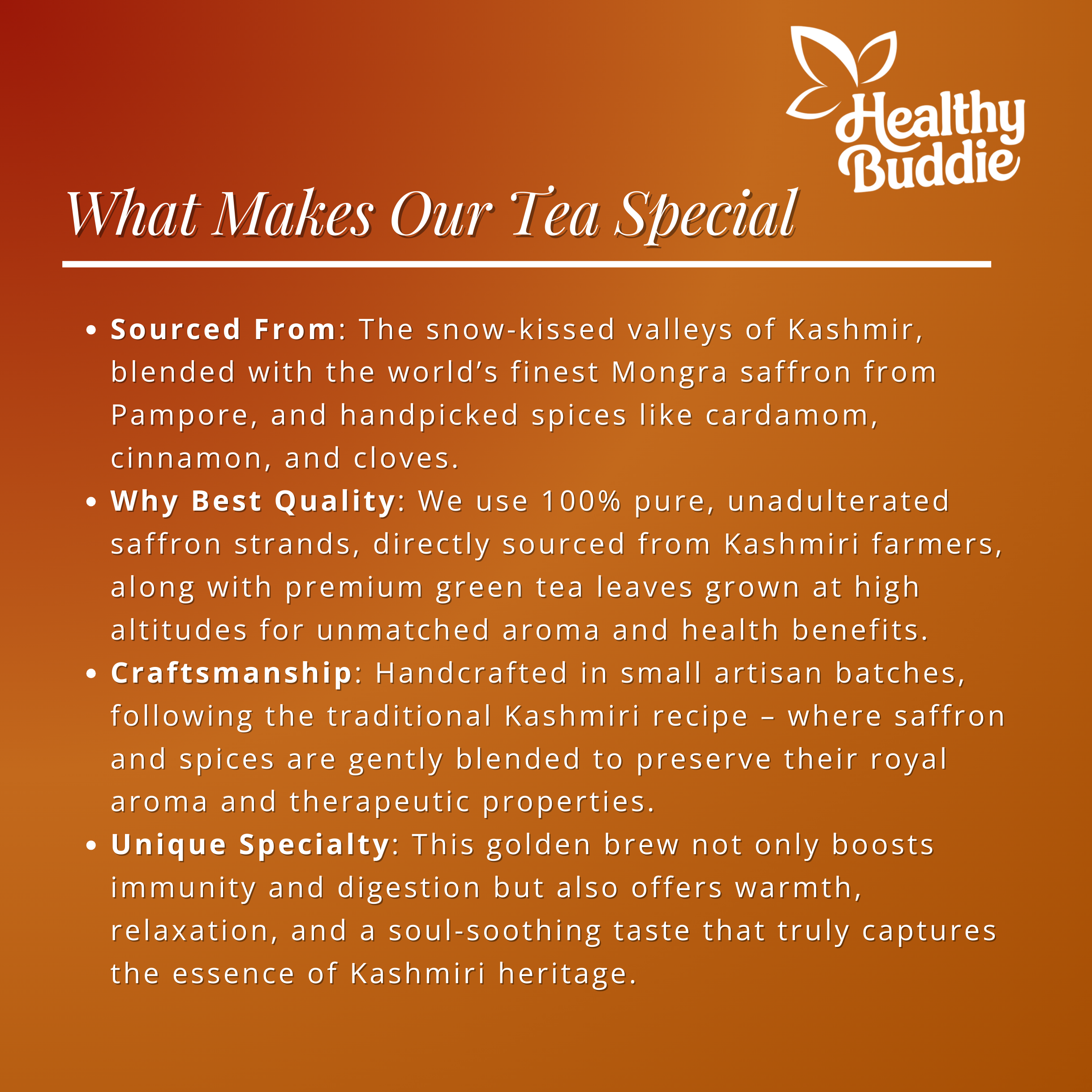 Kashmiri Kahwa With Saffron