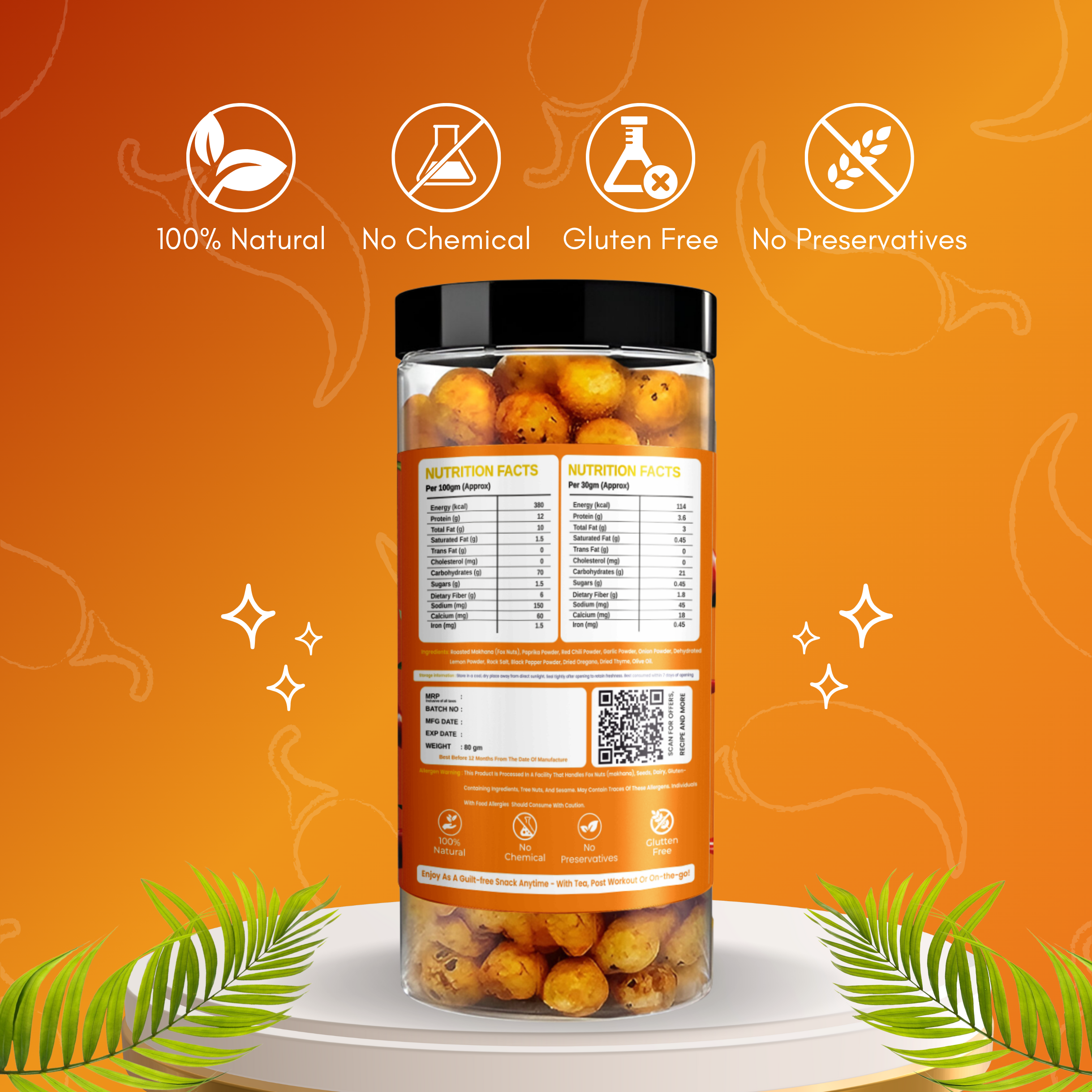 Roasted Makhana – Peri-Peri