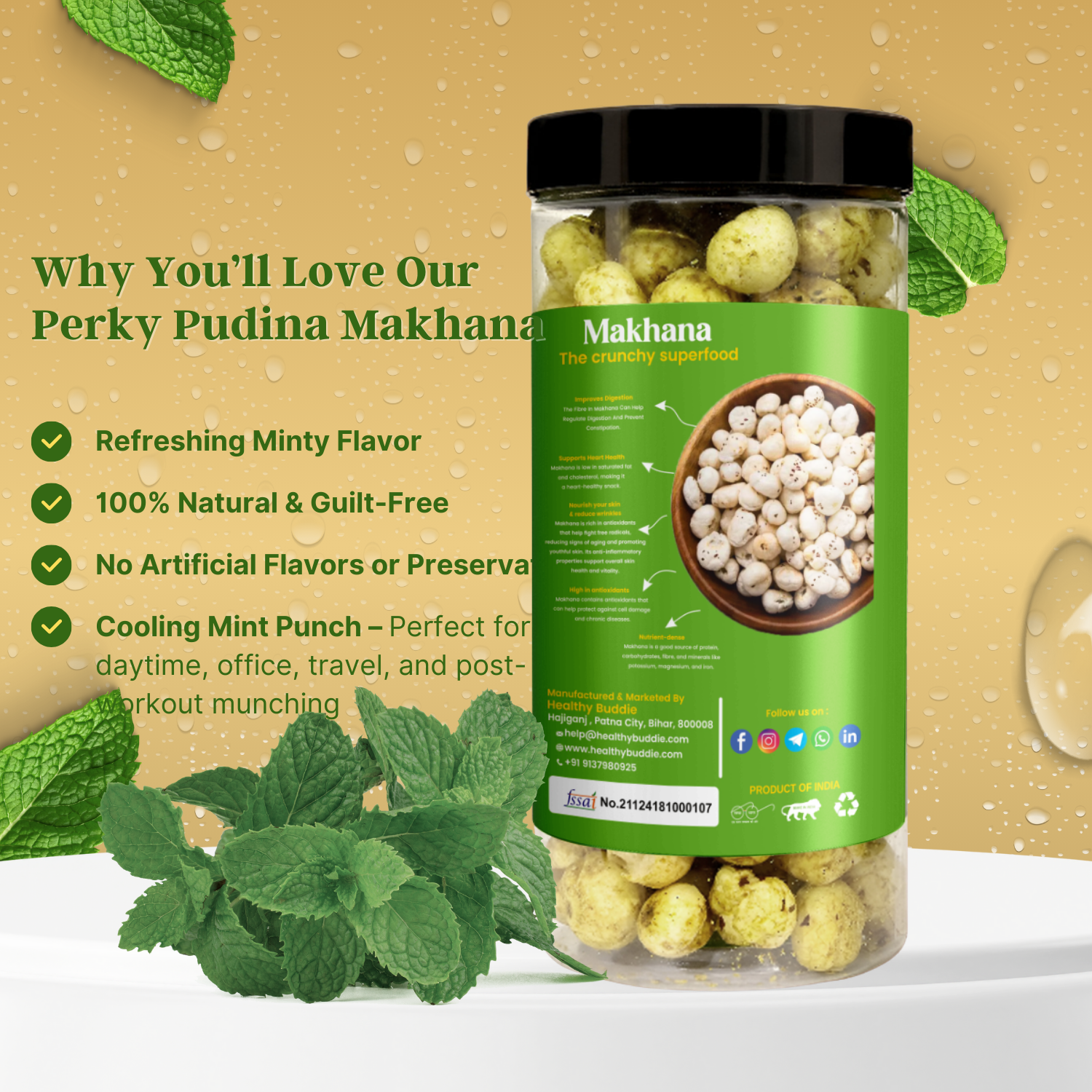 Roasted Makhana – Perky Pudina