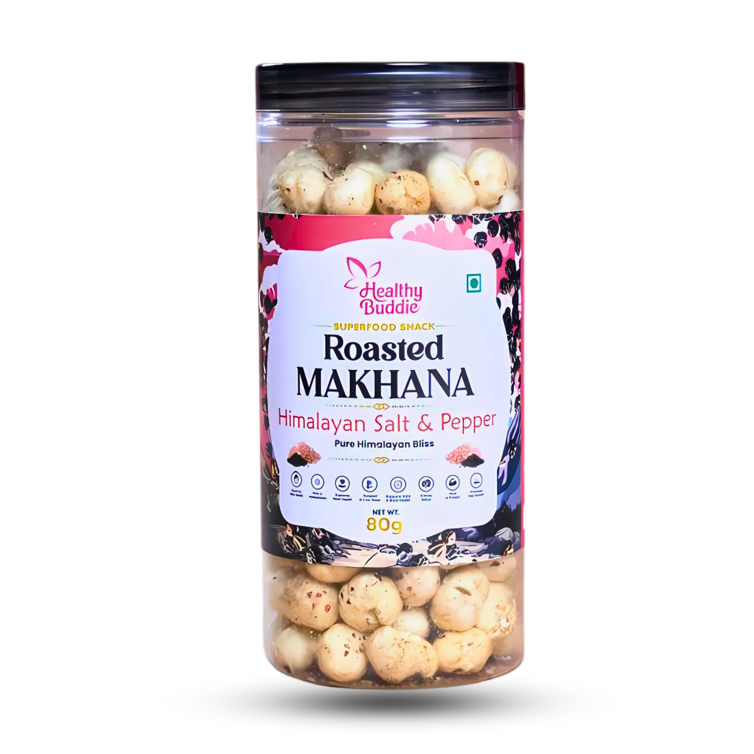 Roasted Makhana – Himalayan Salt & Pepper