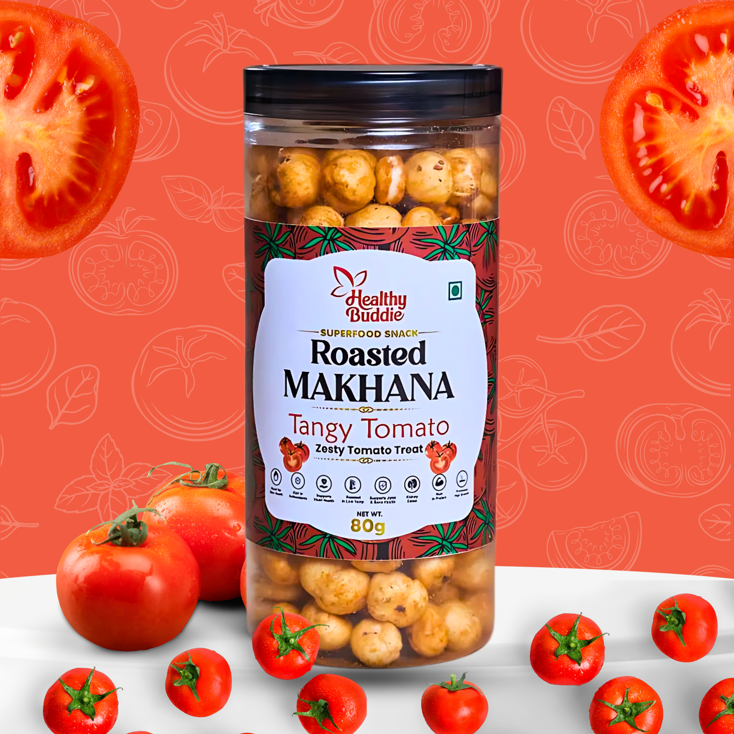 Roasted Makhana – Tangy Tomato
