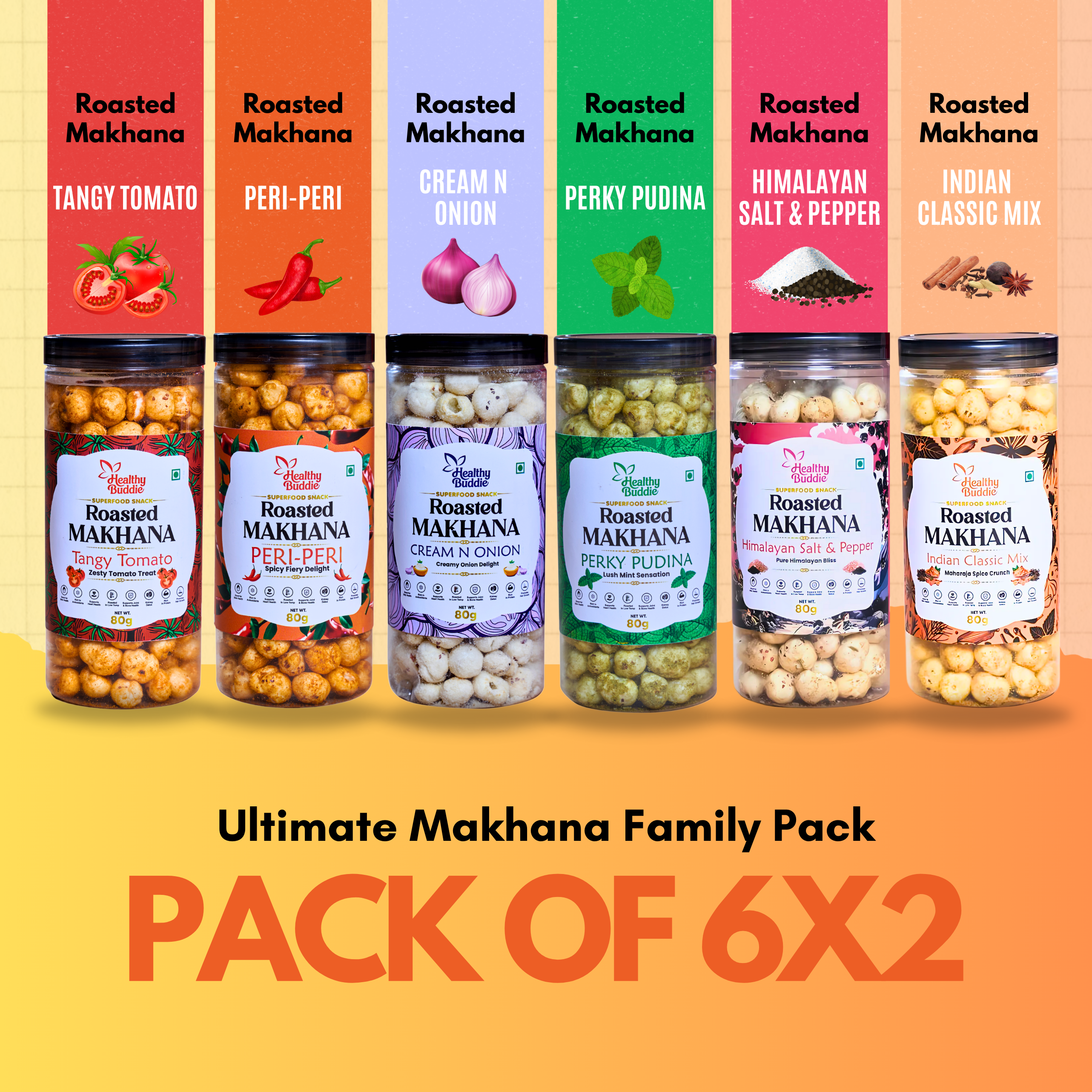 Ultimate Makhana Family Pack (12 Pack)