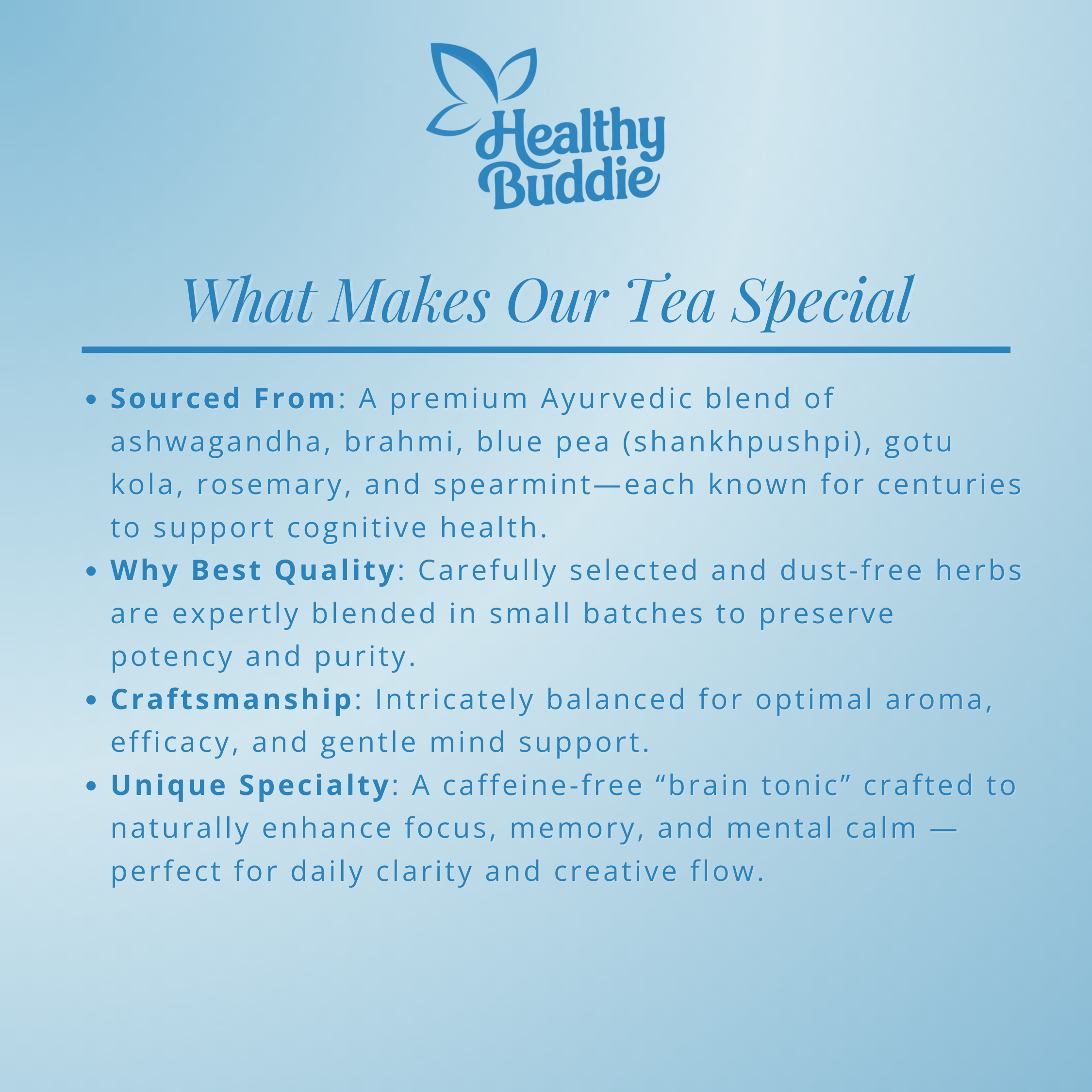 Memory & Focus Tea – Brain Booster Herbal Blend